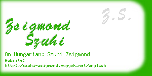 zsigmond szuhi business card